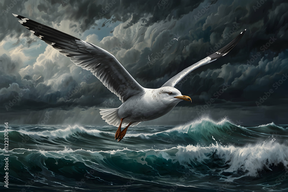 Fototapeta premium seagull in flight