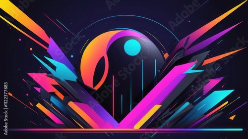 Neon Highlights on Dark Aesthetic Backgrounds
