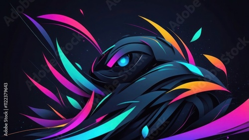 Neon Highlights on Dark Aesthetic Backgrounds
