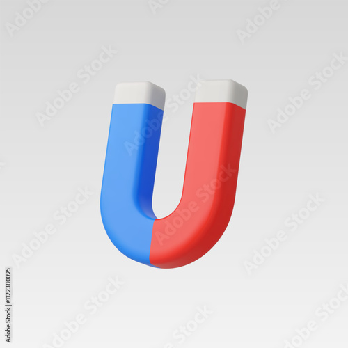3d Realistic Magnet icon vector illustration