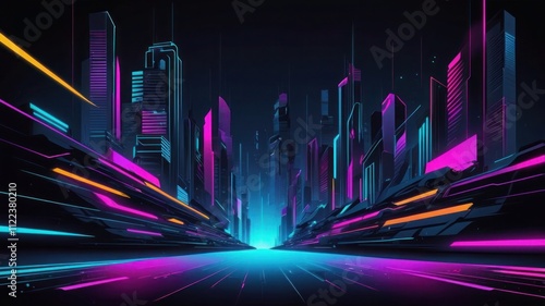 Neon Highlights on Dark Aesthetic Backgrounds
