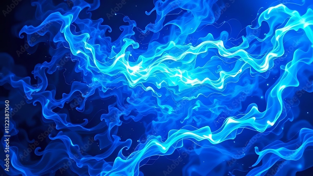 Obraz premium Celestial Blue Swirls