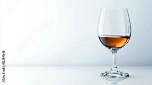 Stylish Wine Glass Centered on White Background, Perfect for Clean and Modern Turnaround Designs. photo