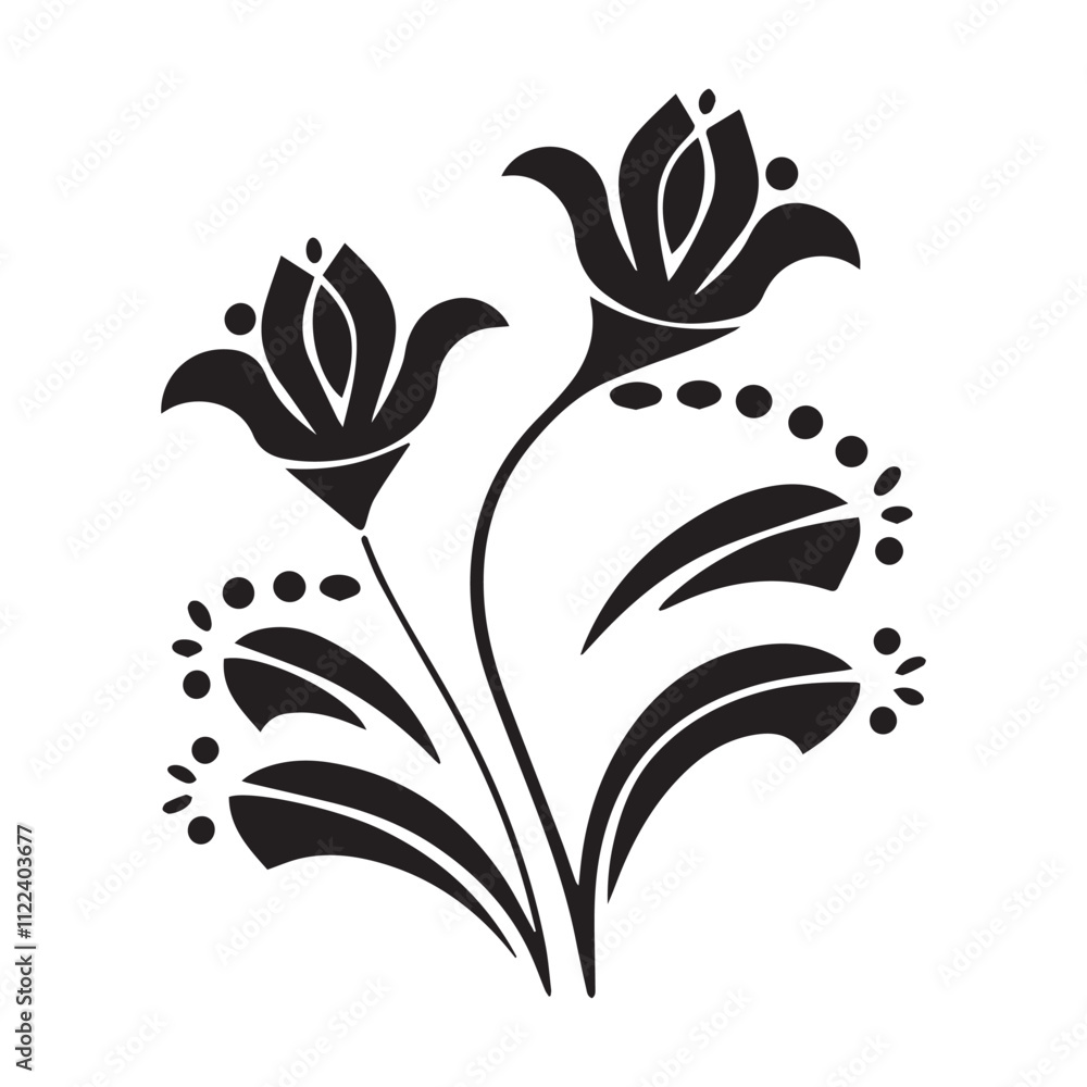 Fototapeta premium flower vector design 2, flower design vector in illustration