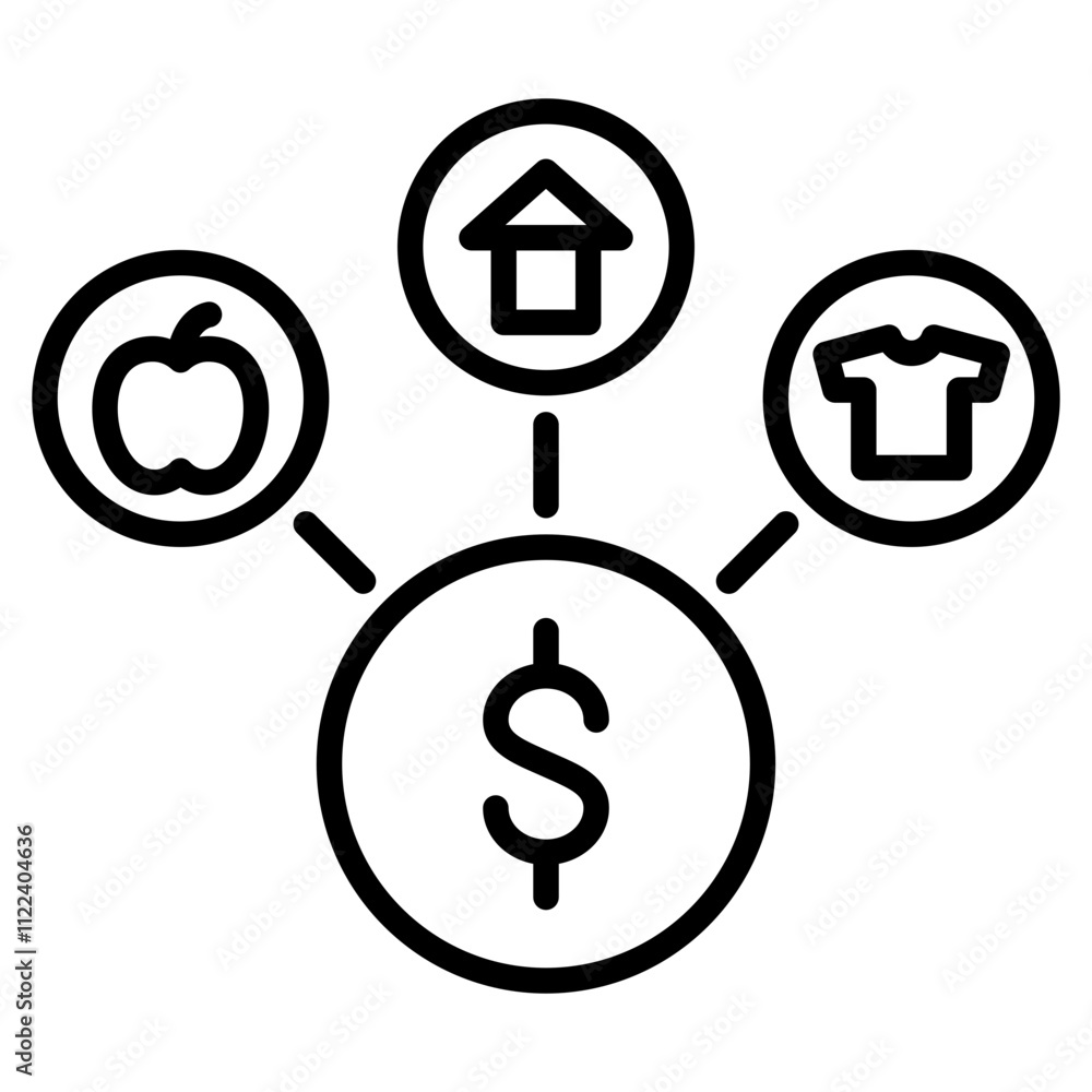 Obraz premium Cost of Living icon