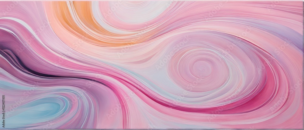 Fototapeta premium Abstract Swirling Pastel Composition with Soft Pink and Purple Elegance in Artistic Expression