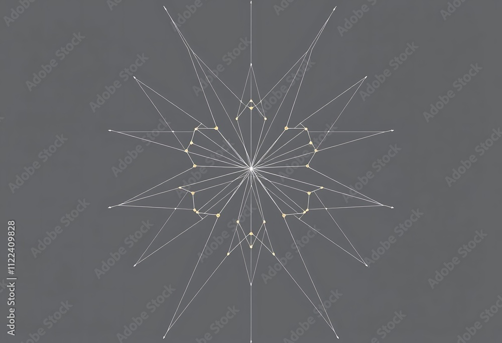 Fototapeta premium christmas snowflake isolated on black