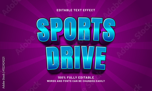 sports drive editable text effects with a sport and city theme photo