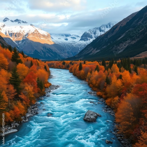 Jostedalsbreen nasjonalpark jostadola glacial river autumn norwa River landscapes Ultra realistic Photorealistic landscape photographywater travel sky beautiful tourism outdoor photo