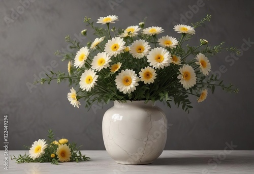 Wallpaper Mural Chrysanthemums in a vase with branches and leaves , autumn colors, fall foliage, leaf Torontodigital.ca