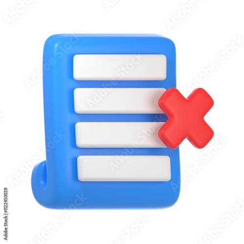 document decline 3d icon