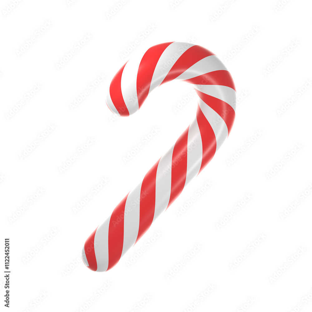Fototapeta premium christmas cane 3d illustration