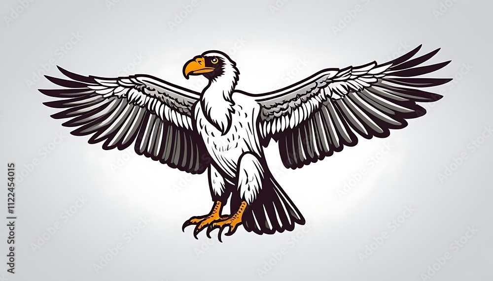 Obraz premium eagle with a ribbon