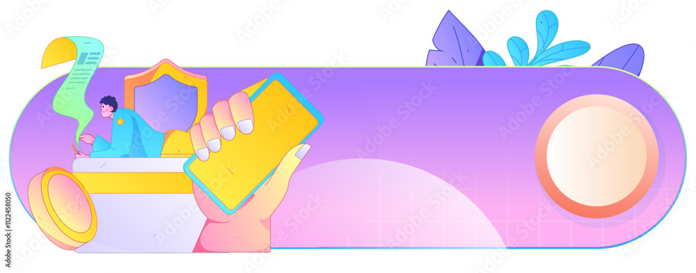 Naklejka premium Internet financial management investment flat vector concept operation hand drawn illustration 