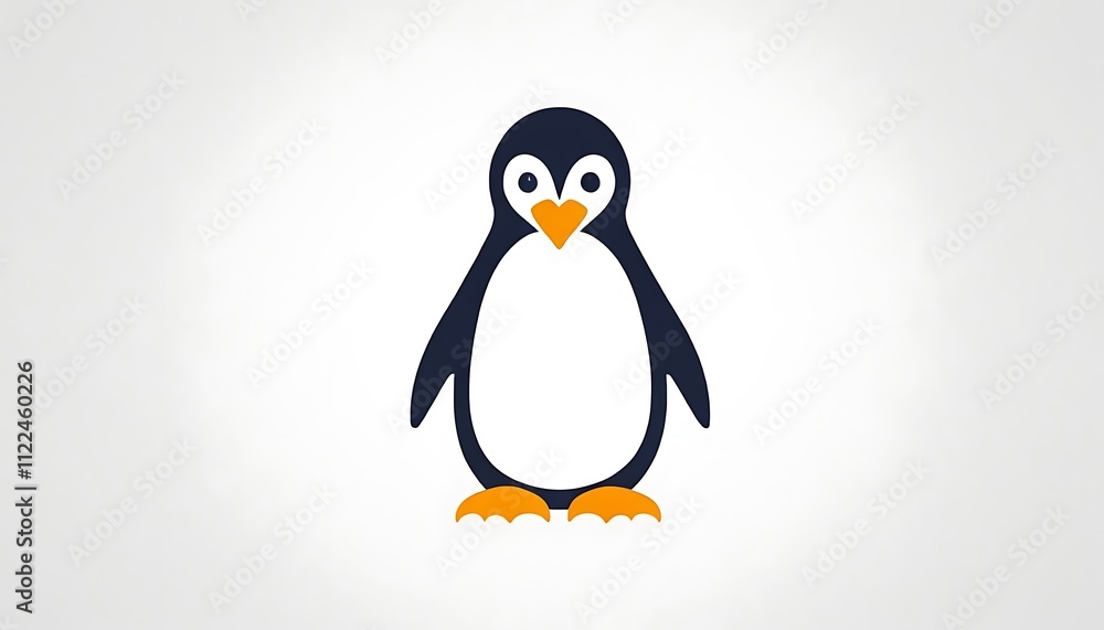 Fototapeta premium penguins logo icon Penguin tattoo idea on white background logotype, art, bird, illustration, design 3