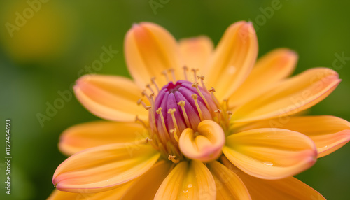 Macro Close-Up of a Beautiful Flower with Intricate Petals, Vibrant Colors, and Detailed Pollen - Capturing the Delicate Beauty of Nature for Botanical and Floral Photography Enthusiasts 