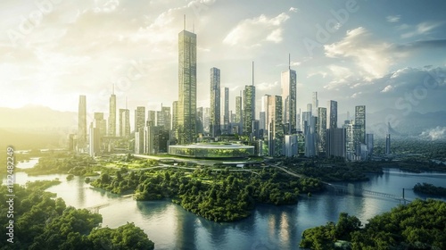 The City of Tomorrow with High-Tech Systems photo