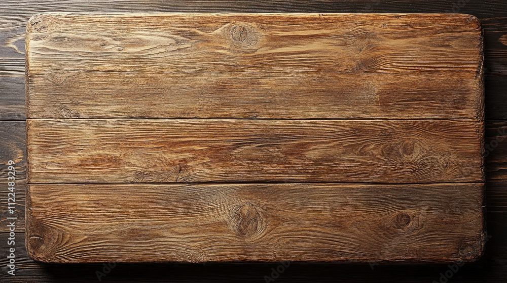 Naklejka premium Rustic Wooden Plank Surface for Food Photography Display
