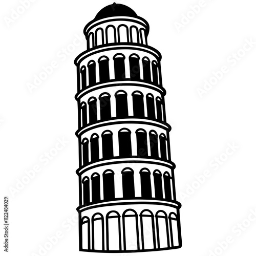 Leaning Tower of Pisa Vector Illustration photo