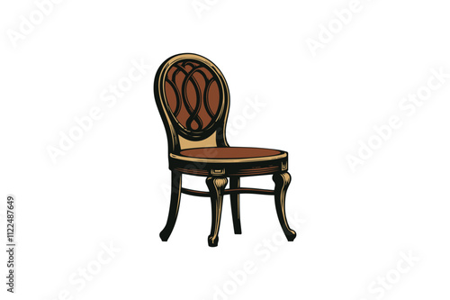 Wooden dining room chair design, and elegant furniture for classic and stylish home interior decor
