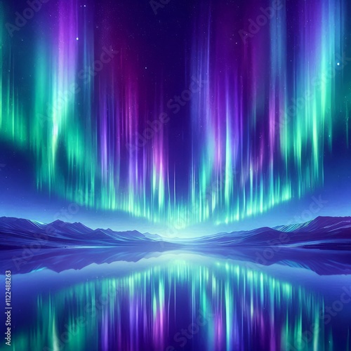 Aurora A breathtaking illustration of the Northern Lights with s photo