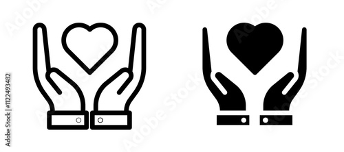 Philanthropy icon symbol collection on white background.