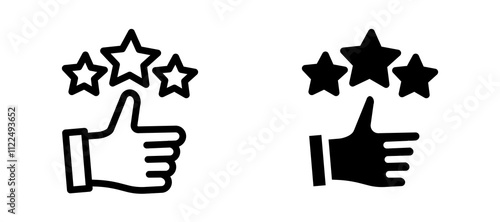 Customer feedback icon symbol collection on white background.