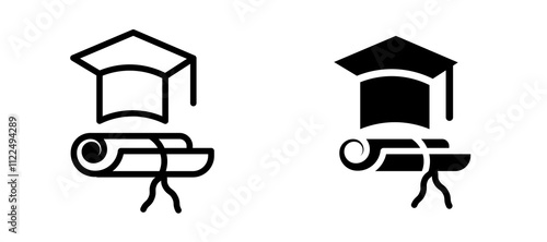 Degree icon symbol collection on white background.
