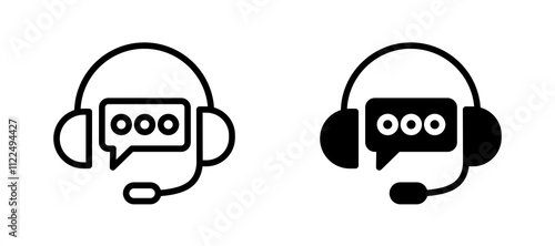 Live chat icon symbol collection on white background.