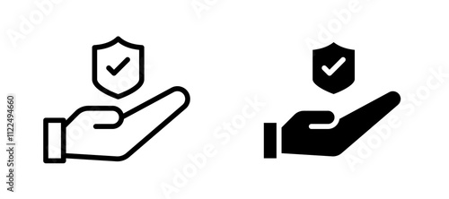 Policyholder icon symbol collection on white background.