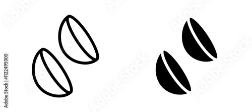 contact lenses icon symbol collection on white background.