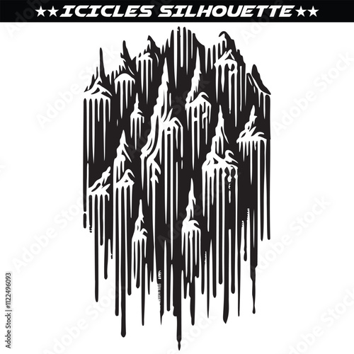 Icicles silhouette vector illustration