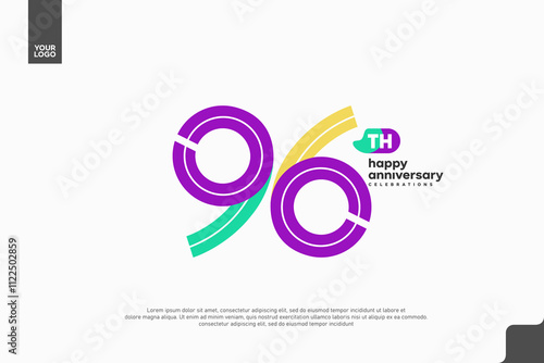 Vibrant 96th Anniversary Celebration with Colorful Design photo