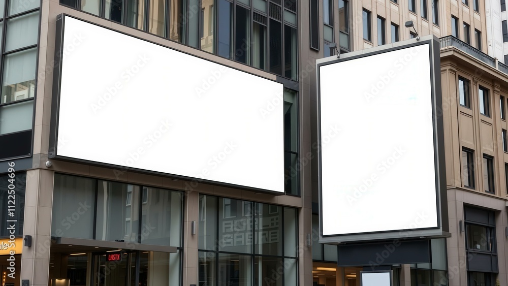 Fototapeta premium Blank Billboard Mockup: Perfect for Advertising Campaigns in Urban Settings