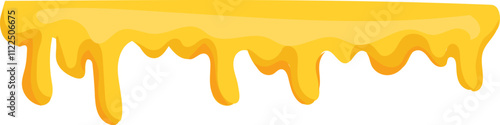 Dripping Melted Cheese Illustration.