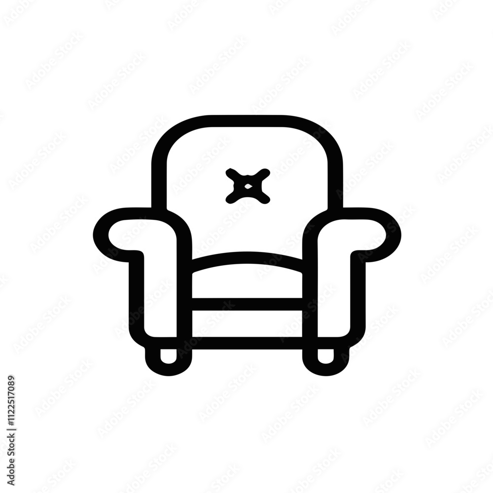 Fototapeta premium Chair icon symbol vector image illustration