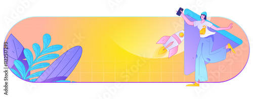 People exercising healthy running vector internet operation illustration
