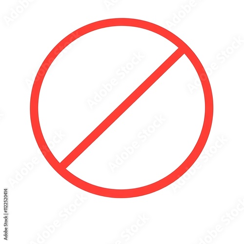 Free Download Prohibited Sign on White Background, generative ai - GFXLoad