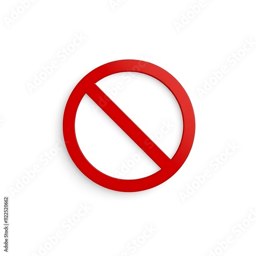 Free Download Prohibited Sign on White Background, generative ai - GFXLoad