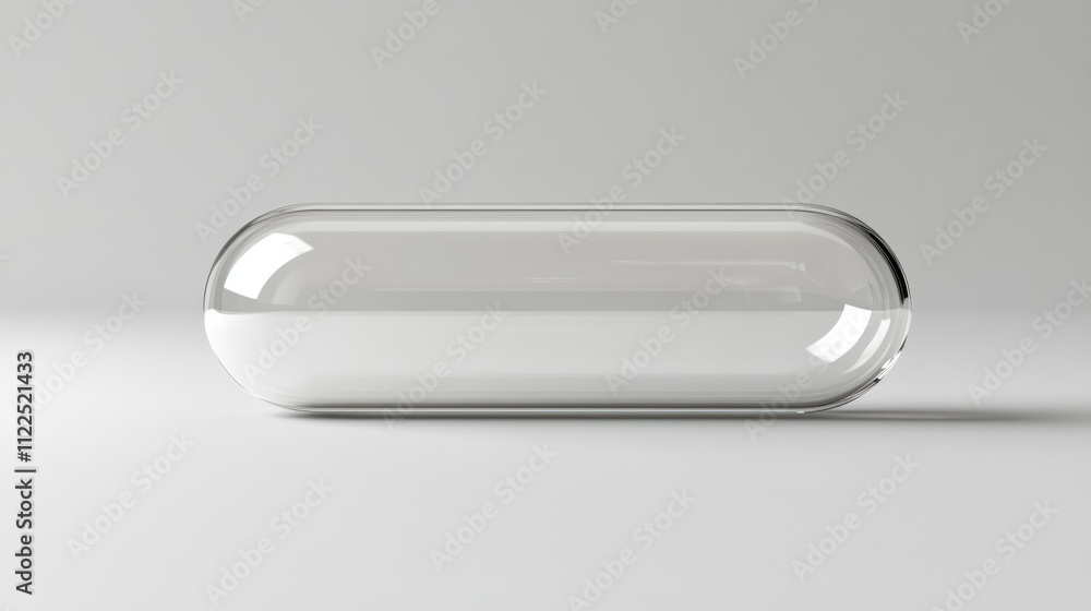 A transparent capsule resting on a smooth surface, suggesting a pharmaceutical or supplement use. A transparent capsule resting on a smooth surface, suggesting a pharmaceutical or supplement use.