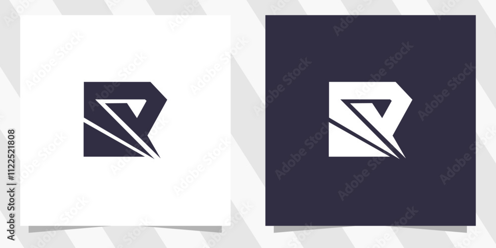 Naklejka premium letter pr rp logo design vector