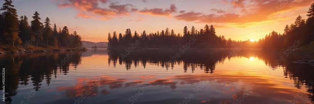 Reflections on calm lake surface during sunset, natural, scenery, reflection Reflections on calm lake surface during sunset, natural, scenery, reflection