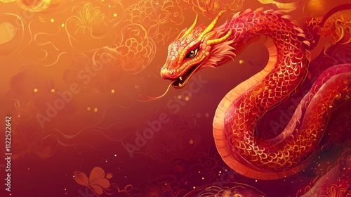 Chinese New Year snake background photo