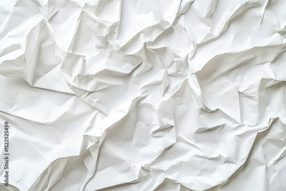 Obraz premium White crumpled paper texture background.
