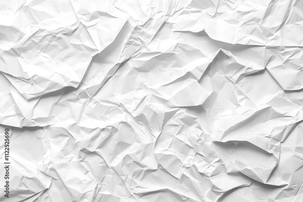 Obraz premium White crumpled paper texture background.