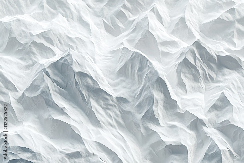 Obraz premium 3D ice mountain. White low poly terrain.