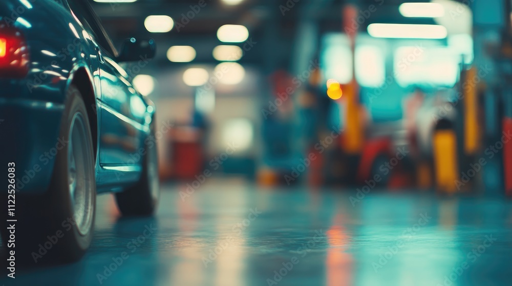 custom made wallpaper toronto digitalAbstract blur car garage automobile interior Blurred mechanic service centre auto repair workshop soft defocused Blurry car care station background