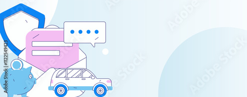 Buy insurance for car flat character vector concept operation illustration
