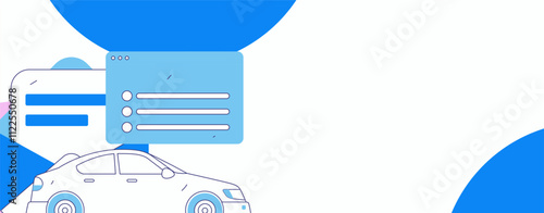 Buy insurance for car flat character vector concept operation illustration
