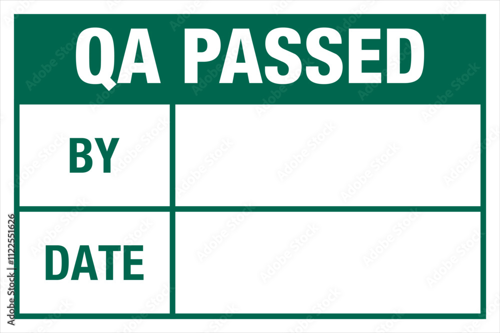 Obraz premium 13 Green Quality Control Labe...